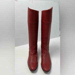 Hermès Rouge H L Lady Riding Boots